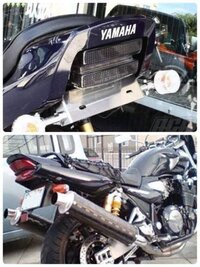 XJR400のテール交換 - 上の角張ったテールを下の丸みの XJR400のテール交換 - 上の角張ったテールを下の丸みの