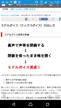 ミドルボイス 裏声っぽい