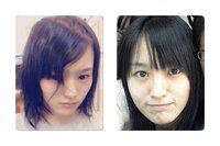 山本彩のすっぴん画像です 左が整形前の加工 修正ありのすっぴ Yahoo 知恵袋