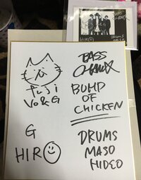 BUMP OF CHIKEN 直筆サイン入りポラロイド写真