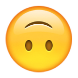 この絵文字の意味を教えてください。 - ニコちゃんマークが逆になっ