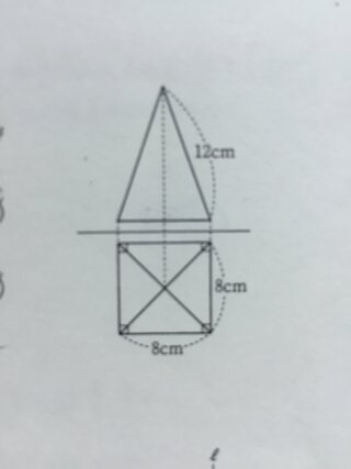 中学生の数学の質問です この投影図で表される立体の表面積を求めなさい Yahoo 知恵袋