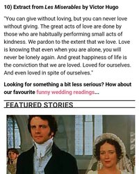 こちらの写真の中の英文の和訳をお願いいたします レミゼラブルの中の挙式 Yahoo 知恵袋