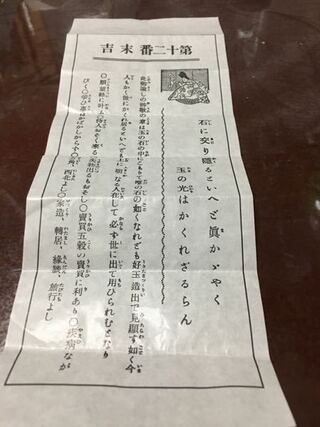 先週京都 安井金比羅宮で末吉のおみくじを引いたのですが おみくじの書か Yahoo 知恵袋