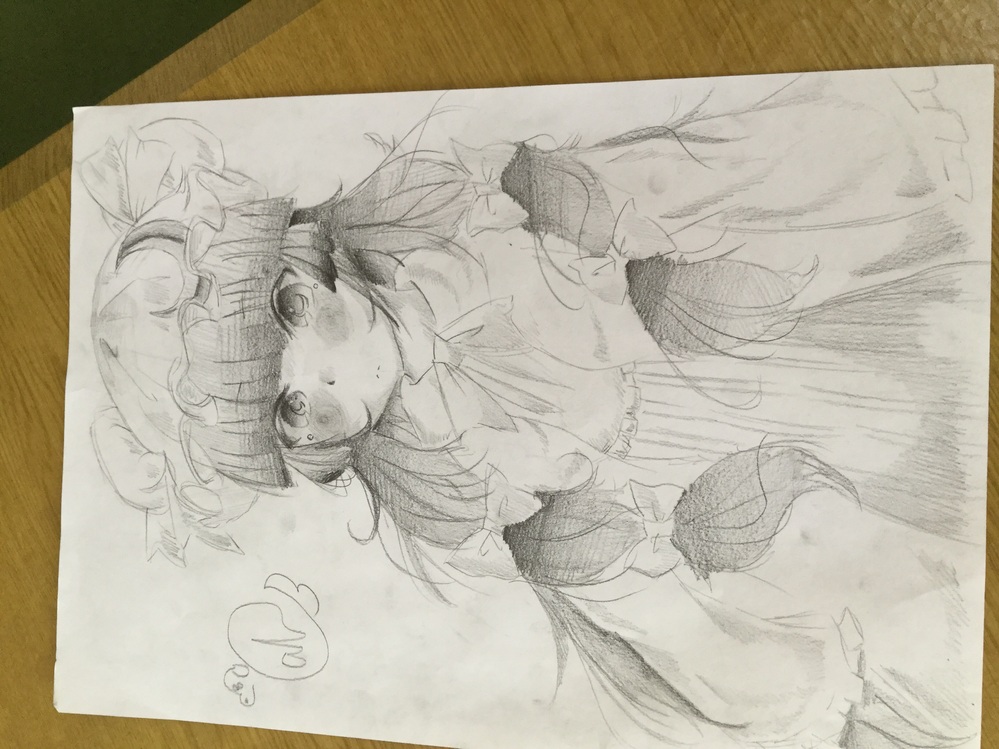 なんの絵かわかんないけど 小5イラスト評価お願い致します。友人に頼まれて、東方のパチュリー