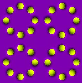 トリックアート この画像が動いて見えるのはどのような錯覚によるものなの Yahoo 知恵袋