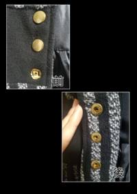 コートのボタンが割れてしまいました…上側だけが割れているので  