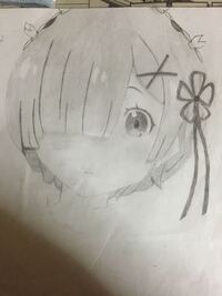 絵の評価お願いします リゼロのレム 右 とラム 左 です 何もみずに描 Yahoo 知恵袋