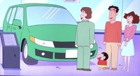 クレヨンしんちゃんで野原家が乗っているグリーン色のセダン車 yahoo 知恵袋