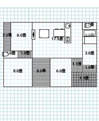 平屋3ldk間取りについて北玄関です 平屋で間取を考えております 網目状が玄関 教えて 住まいの先生 Yahoo 不動産