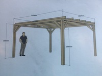 パーゴラの作成を考えています 材は全て2 4で考えていますが 支柱の置 Yahoo 知恵袋