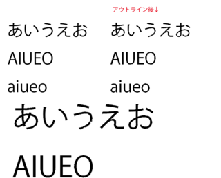 イラレの文字を大きくしたりアウトラインをかけると欠けたように文字の端が Yahoo 知恵袋