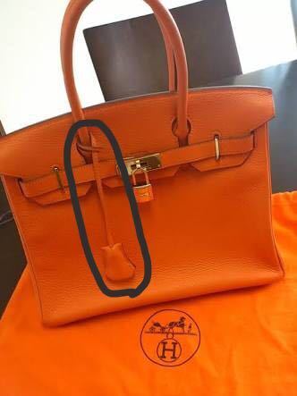 Hermes バーキン鍵キーホルダー　*袋に汚れあり Hermes バーキン鍵キーホルダー *袋に汚れあり 小物