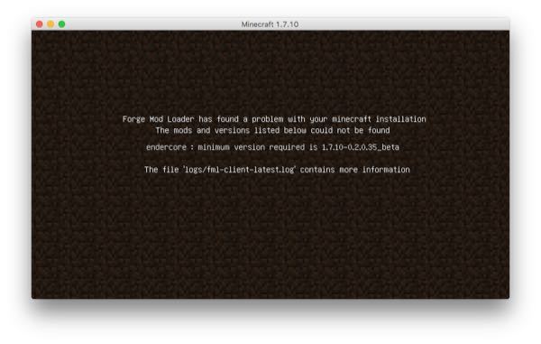 Enderioがうまく読み込まれません 工業化modに Yahoo 知恵袋