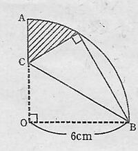 次の数学の問題のとき方を教えてください 下図は 半径6cm 中心角90 Yahoo 知恵袋