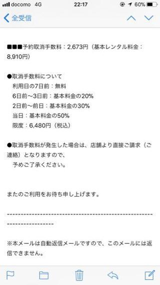 レンタカーのキャンセル料について 行くのをやめようと思っ Yahoo 知恵袋