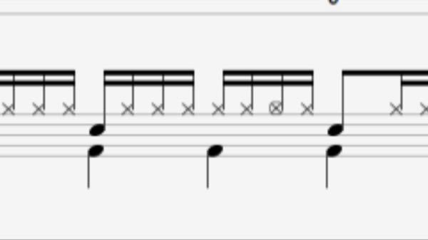 ドラムの譜面でハイハットのところに丸の中にバツが書いてあるの Yahoo 知恵袋