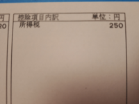 昨日給与明細を貰ったのですが 控除項目に所得税250円が引かれてたので Yahoo 知恵袋