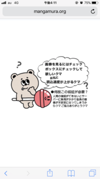 漫画村にて チェックボックスにチェックしてほしいクマ と出ま Yahoo 知恵袋