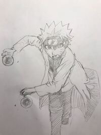 絵の評価お願いします 辛口でお願いします 一応ナルトを描いたつもり Yahoo 知恵袋