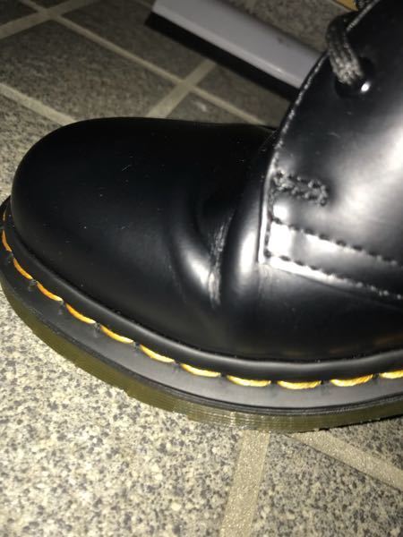 Dr.Martensを買いました。 - 1日履いて履き皺が付いたのです