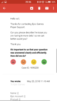 フォートナイトの公式ホームページサイトに 返品の問い合わせを Yahoo 知恵袋