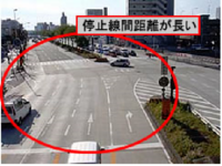 信号機のある大きな交差点で 写真のように停止線と交差点との距離が長いと Yahoo 知恵袋