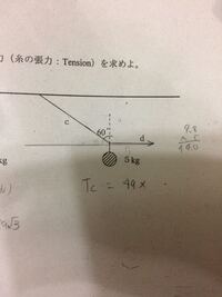 高校物理基礎力のつりあいの問題ですが 糸の張力のcとd Yahoo 知恵袋
