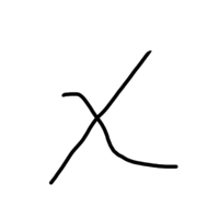 このxの書き方どう思いますか 筆記体 数学 教科書にも載 Yahoo 知恵袋
