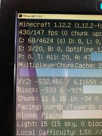 Minecraftのfps フレームレート の確認方法について Yahoo 知恵袋