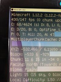 Minecraftのfps フレームレート の確認方法について Yahoo 知恵袋