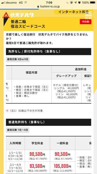 伏見デルタ普通二輪免許合宿についてです ここに通ったこ Yahoo 知恵袋