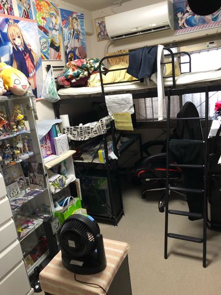 ロフトベッドの上にエアコンがあるので下が暖まりません 