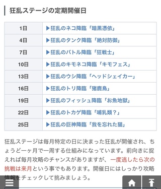 にゃんこ大戦争狂乱シリーズはいつ降臨するんでしょう 私は攻略サイトで下 Yahoo 知恵袋