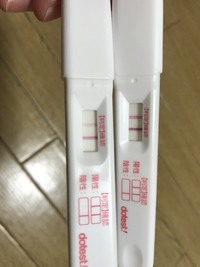 性交後11日で妊娠検査薬を使用したらこれくらいはっきり陽性反応が出ます Yahoo 知恵袋