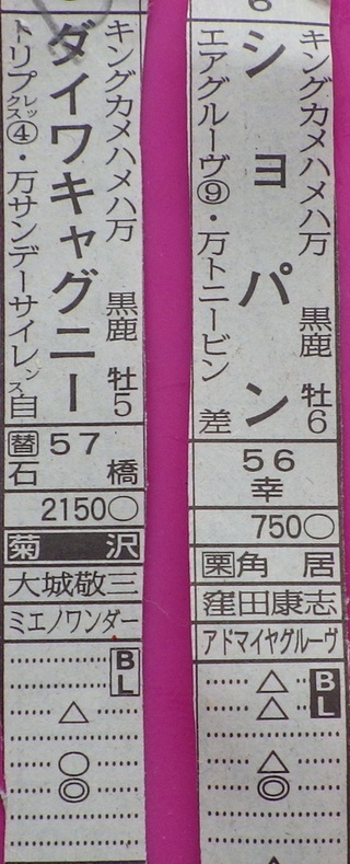 競馬新聞の馬柱の Bl 表示についての質問 白抜き文字と黒文字のblの Yahoo 知恵袋