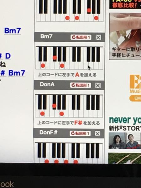 ピアノコードで Donaとdonf のaとf とはなんでしょうか Yahoo 知恵袋
