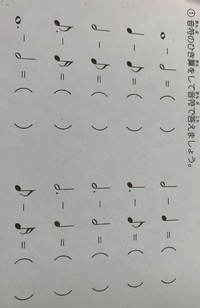 明日音楽のテストなんですけど音符の計算が全くわかりません 優しい方教 Yahoo 知恵袋