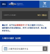 Usjのチケットがネットで買えない この画面の 入場予定 Yahoo 知恵袋