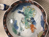時代物陶器皿。、詳細不明 古伊万里 染錦 竹梅花文 四寸皿 明治時代 E031B | iichi 日々の