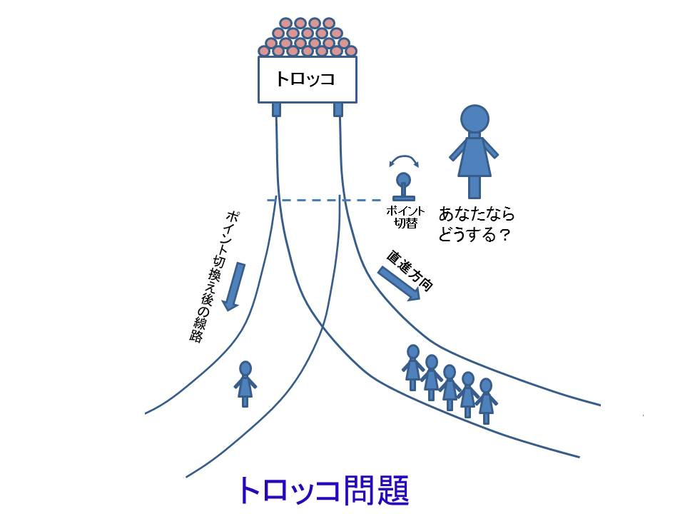 トロッコ問題 5人が死んでしまう方向へ進むトロッコを その Yahoo 知恵袋