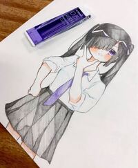 中1女子です アナログイラスト評価お願いします カゲロウデイズを描 Yahoo 知恵袋