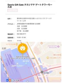 名古屋にあるこのサンリオショップは 地図を見る限り 名古 Yahoo 知恵袋