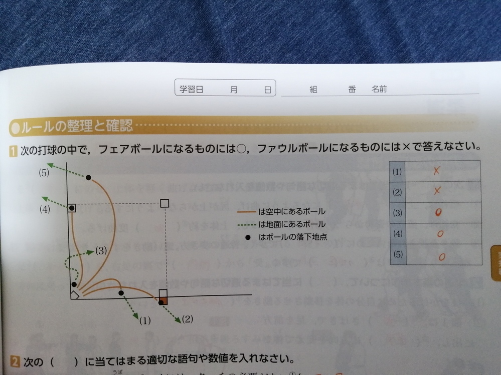 ソフトボールの問題でこのようなものがあったのですが なぜ1番はファウル Yahoo 知恵袋