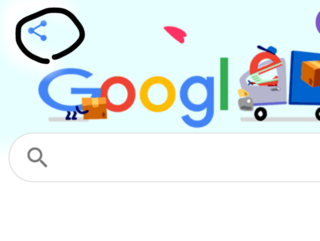 Googleの検索バーの左上の共有マークはなんですか おすと Yahoo 知恵袋