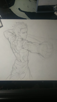 弓の構えなんですけど 手前も奥も腕が上手く描けません Yahoo 知恵袋