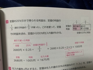 数学の損益算 料金の割引の計算です 定価2680円の商品を定価の25 Yahoo 知恵袋