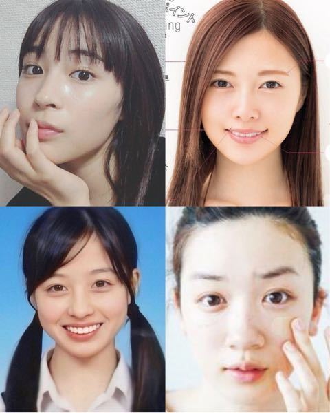 人気女性芸能人のすっぴん 右上だけうっすらメイクだそうです どれが可愛 Yahoo 知恵袋