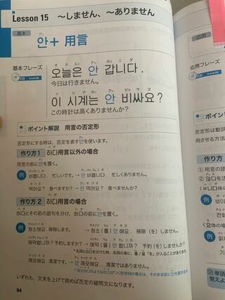 独学で韓国語を勉強しています 否定形の안なのですが 作 Yahoo 知恵袋