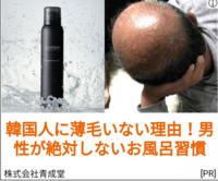 株式会社青成堂の広告ですが なぜ韓国人にハゲはいないのですか こ Yahoo 知恵袋